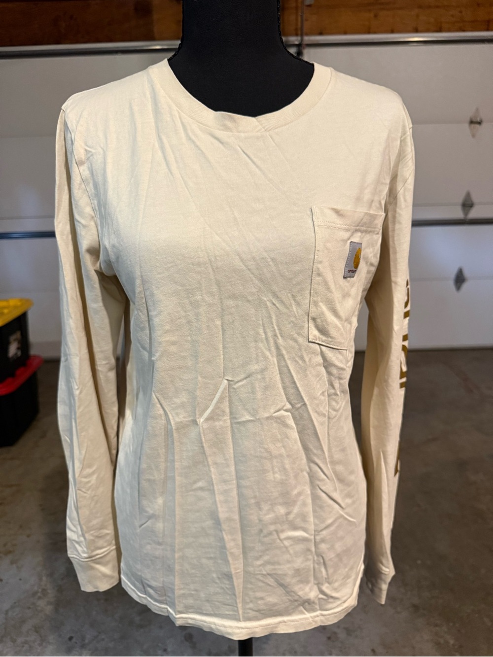 Carhartt Long Sleeve Pocket Tee in Cream